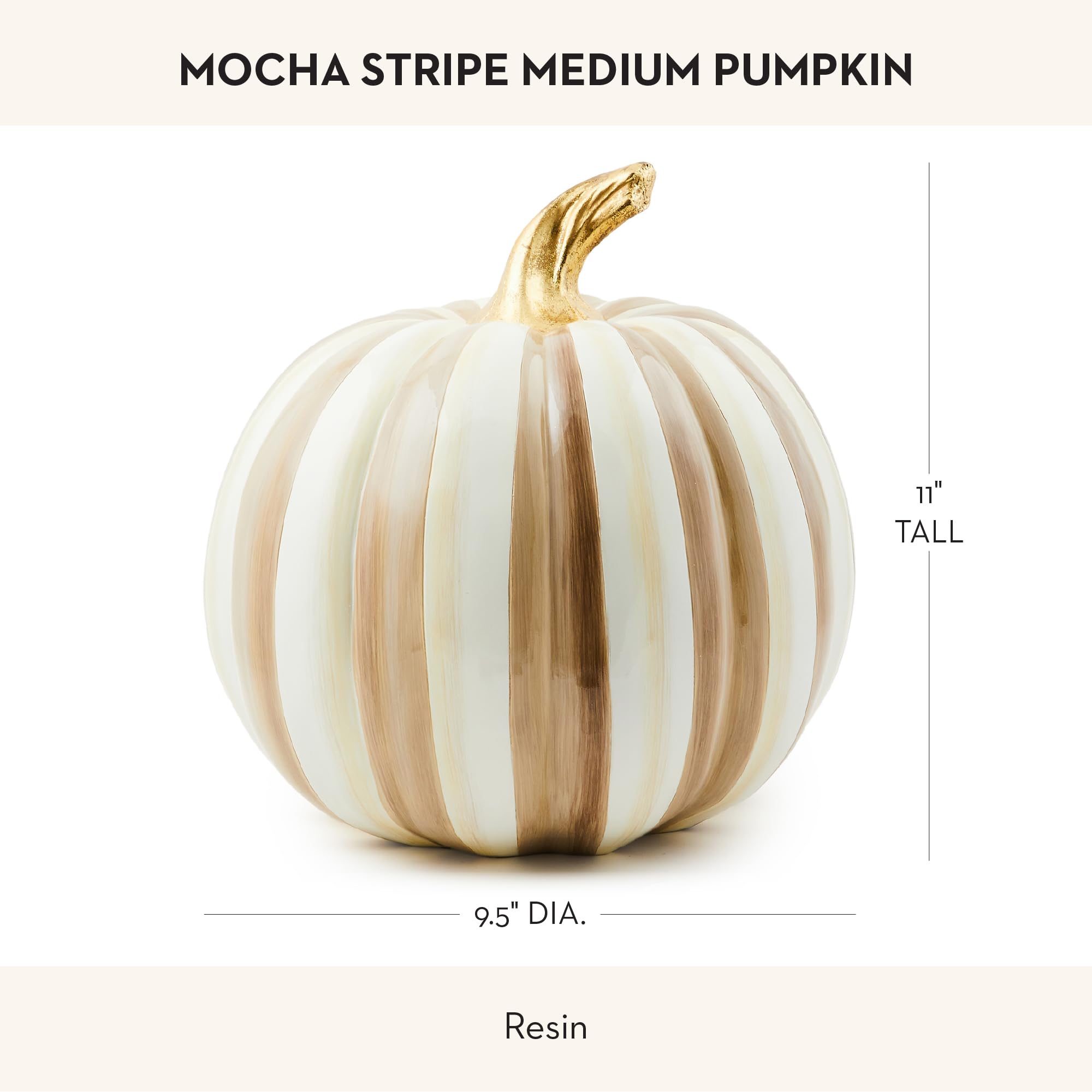 Amazon.com: MACKENZIE-CHILDS Resin Pumpkin, Medium, Brown-and